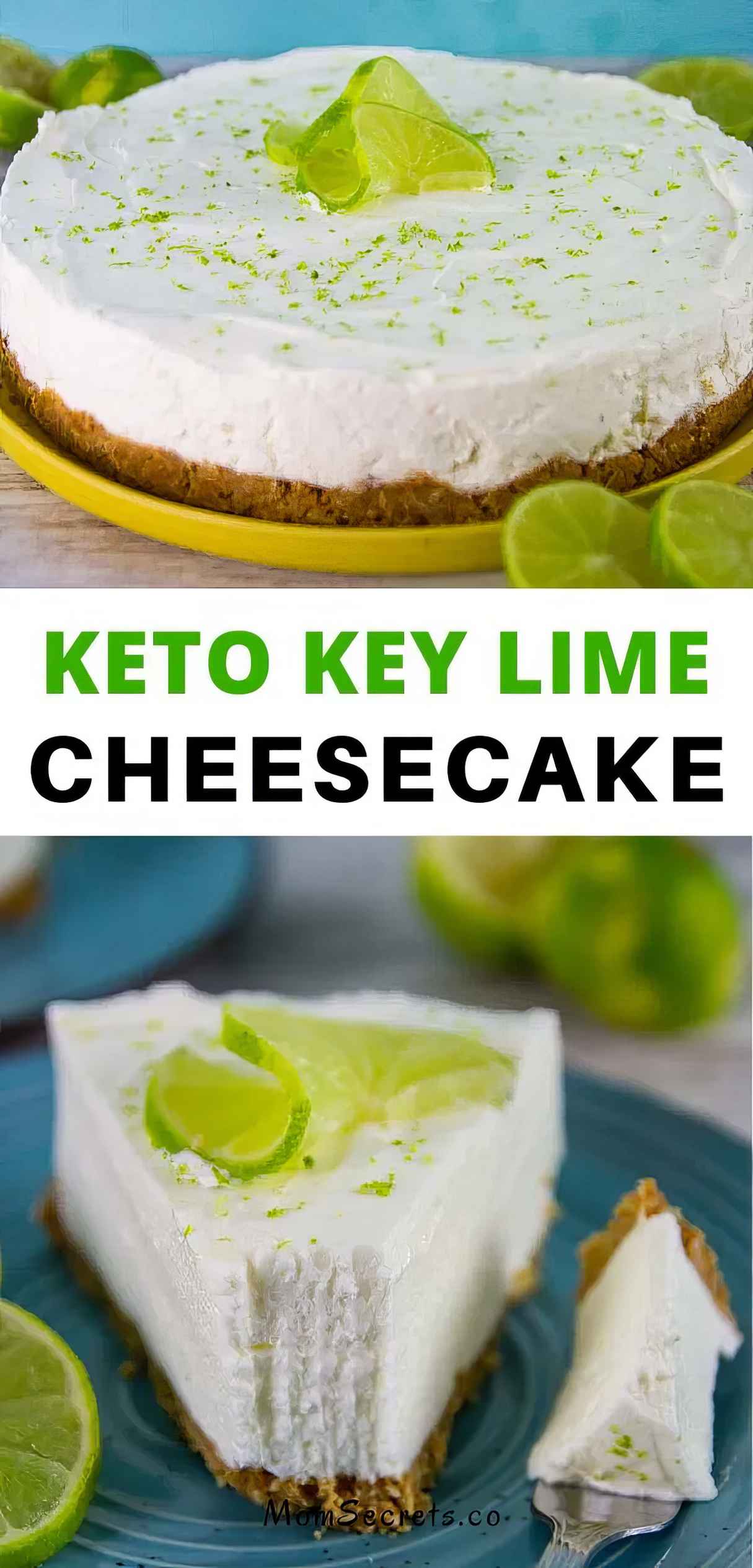 No-Bake Keto Low Carb Key Lime Cheesecake Easy Recipe