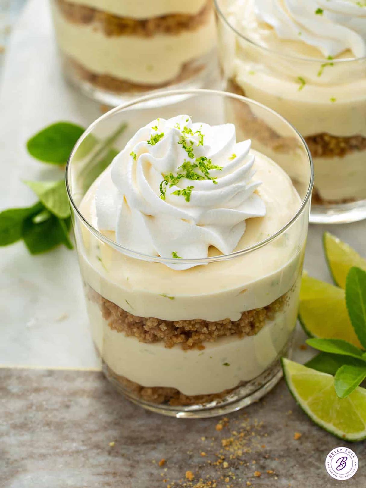 {No-Bake} Key Lime Cheesecake Parfaits