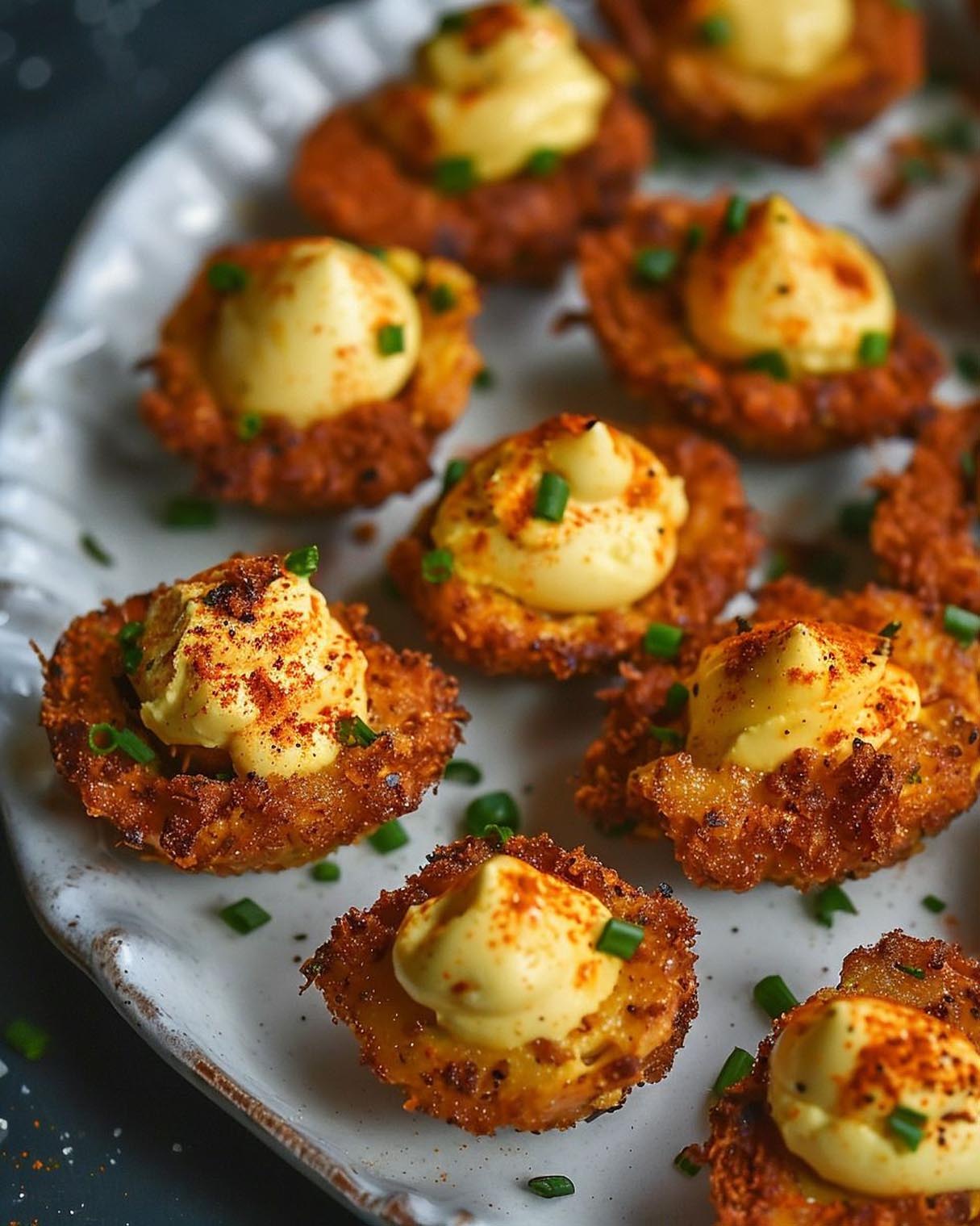Cajun-Style Fried Deviled Eggs
