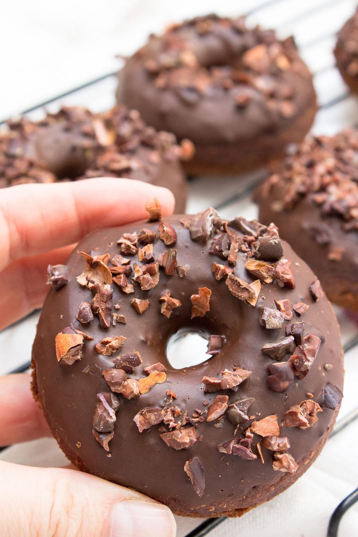 Double Chocolate Banana Donuts