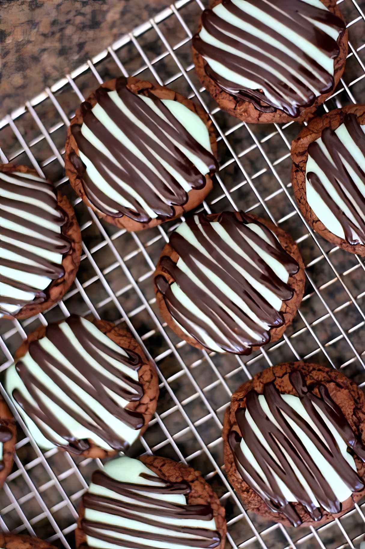 Double Fudge Mint Cookies