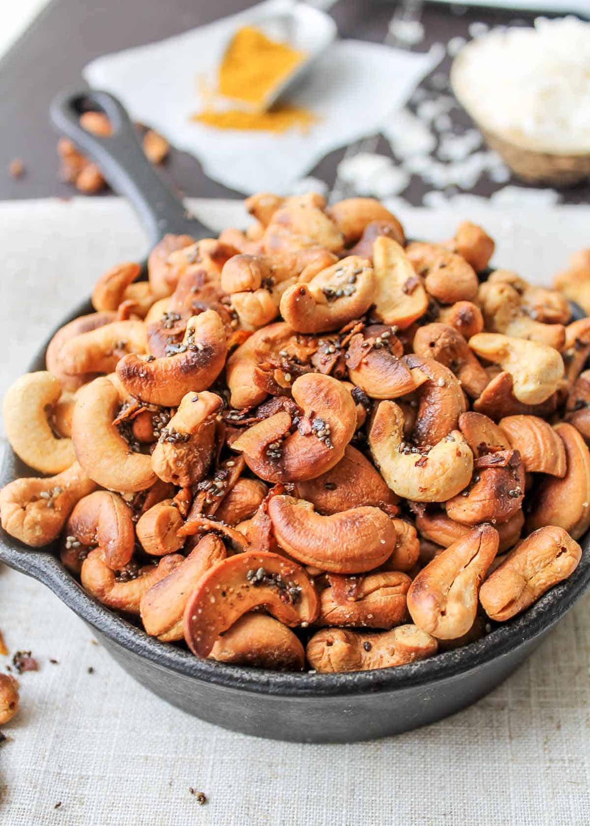 Find Gluten-free Snacks for Kids? - Easy Curry Roasted Cashews!