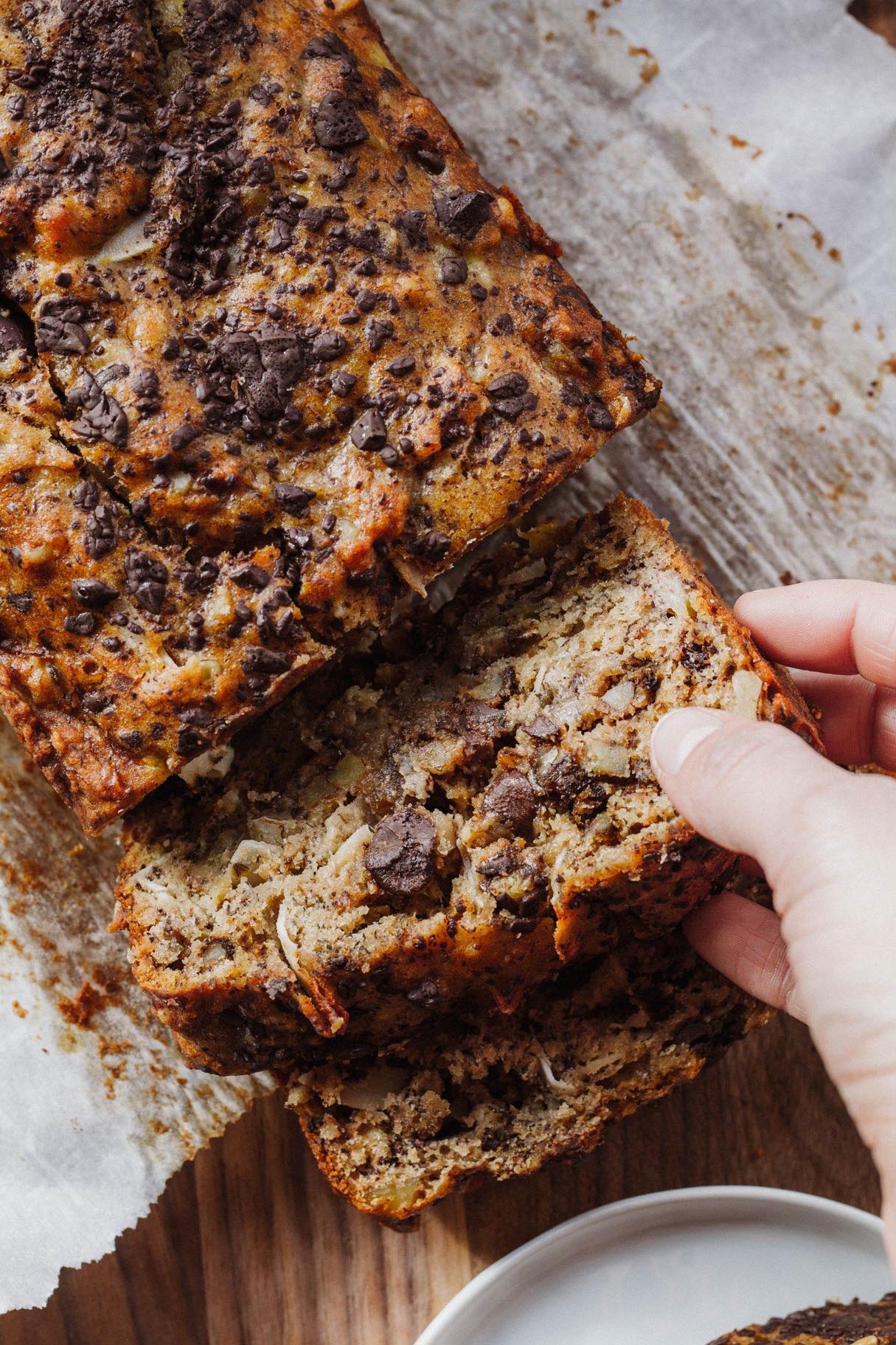 Vegan Chocolate and Walnut Banana Bread
