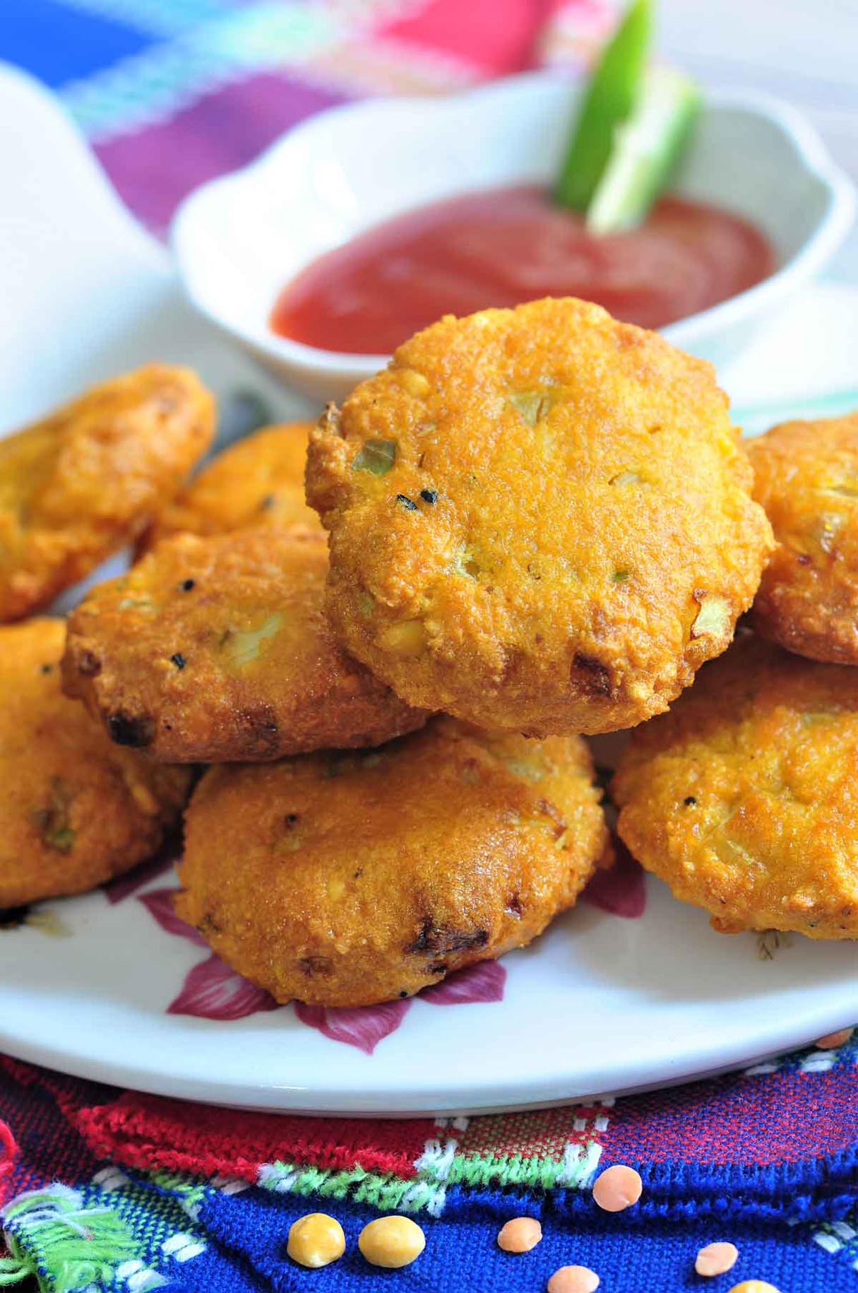 Dal Vada - Lentil Fritters In Air Fryer