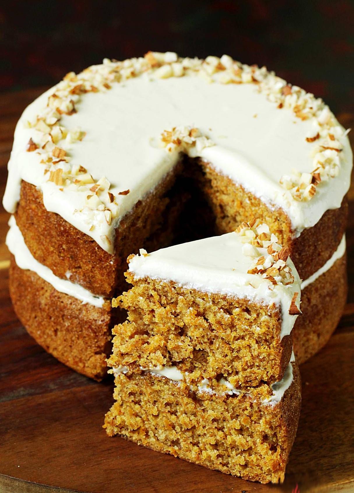 Eggless Carrot Cake in Bread Machine