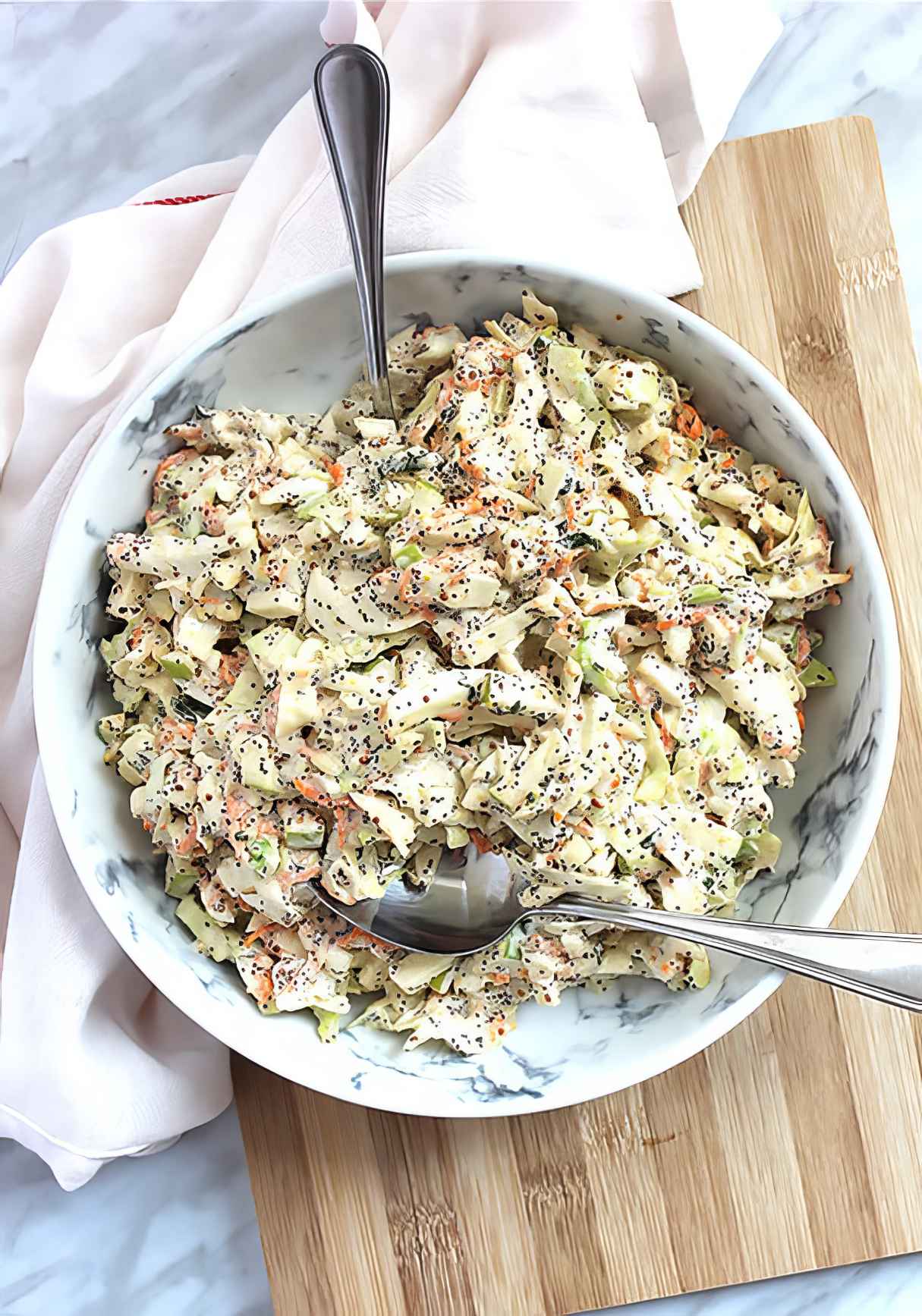 Fennel and Apple Coleslaw in a Creamy Mustard Dressing