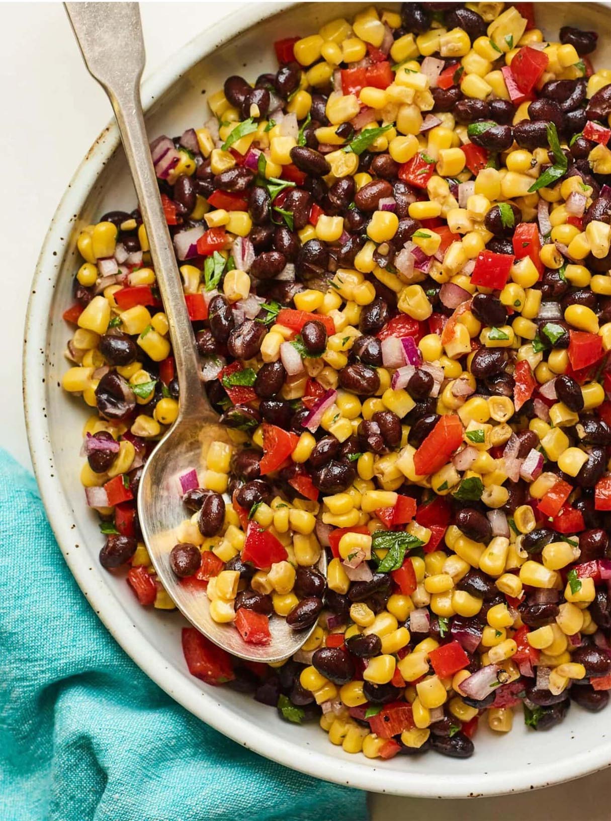 Fresh Corn and Black Bean Salad Recipe Idea