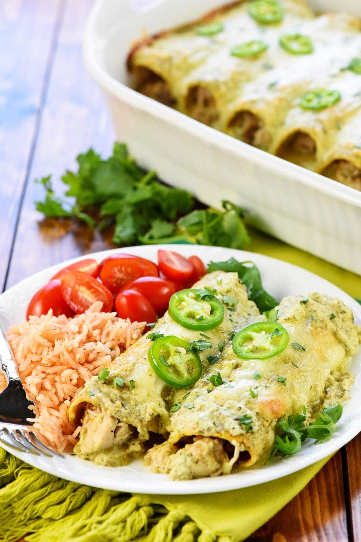 Jalapeno Chicken Enchiladas