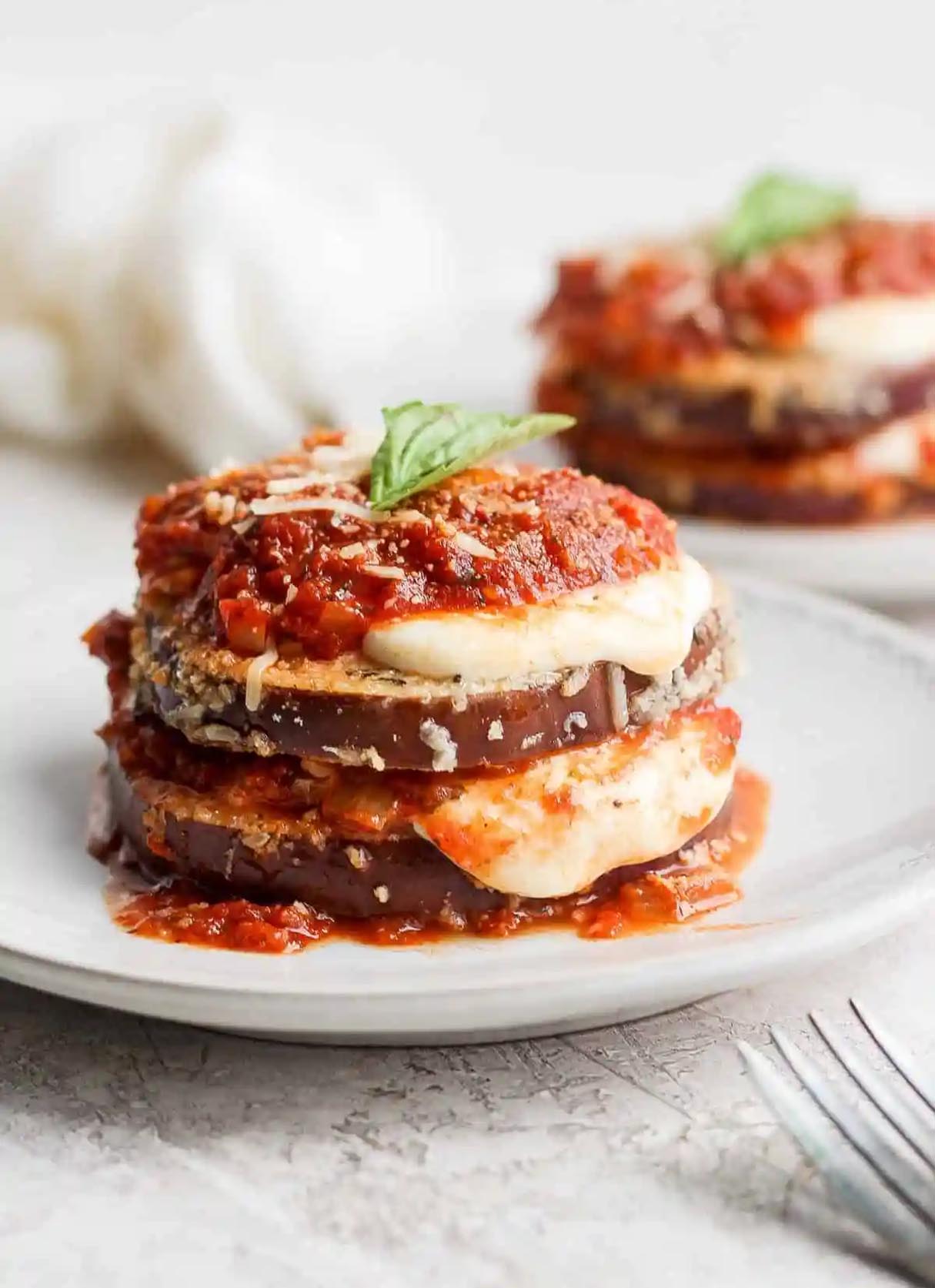 Lighter Vegan Eggplant Parmesan (No Breadcrumbs!)