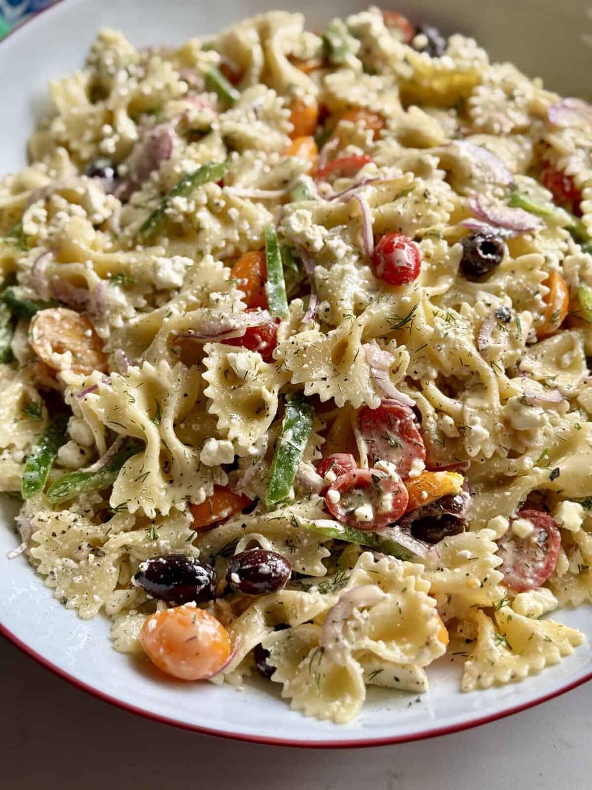 Mediterranean Inspired Greek Pasta Salad