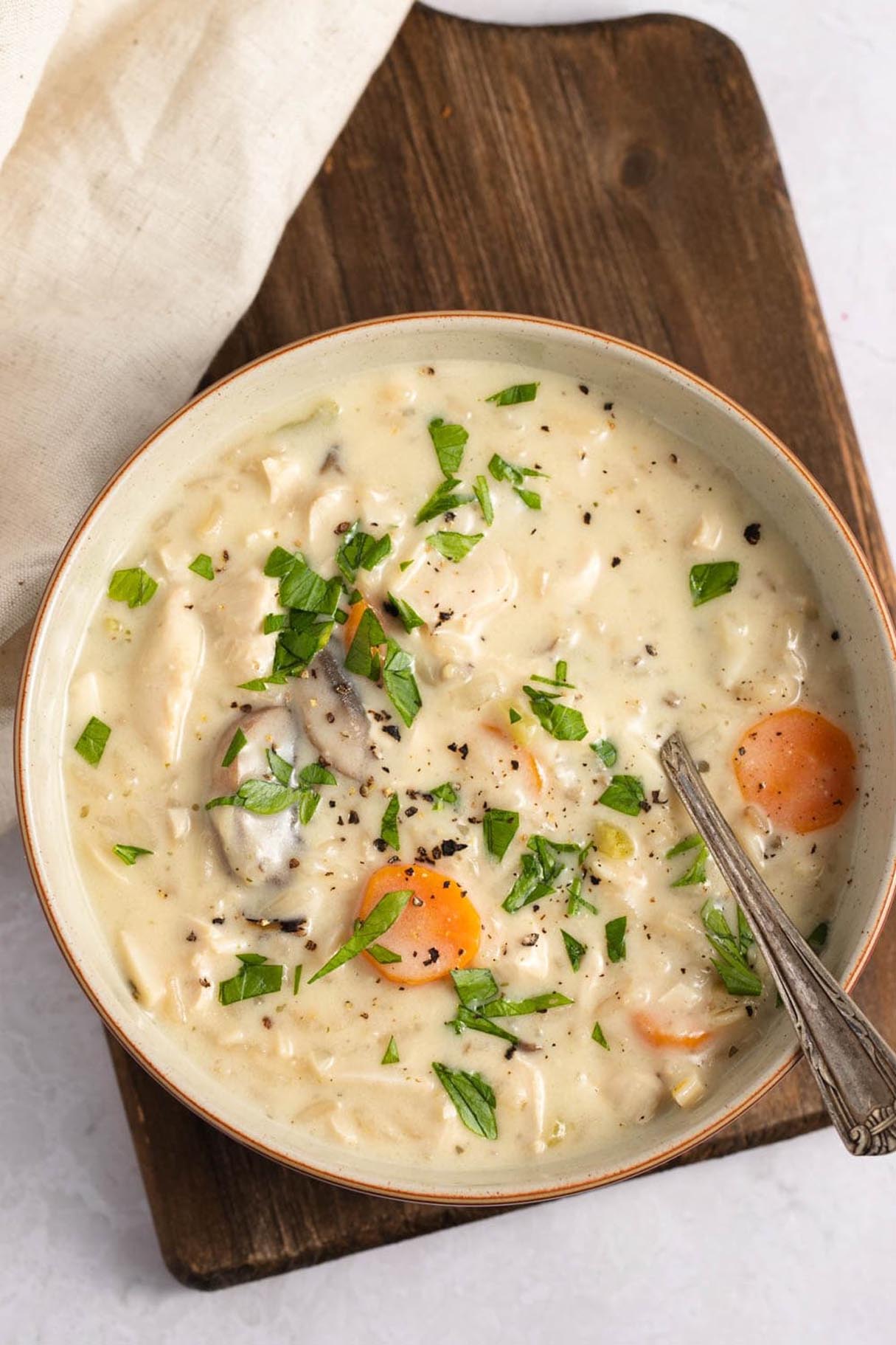 Quick, Creamy, and Super Satisfying Chicken Wild Rice Soup