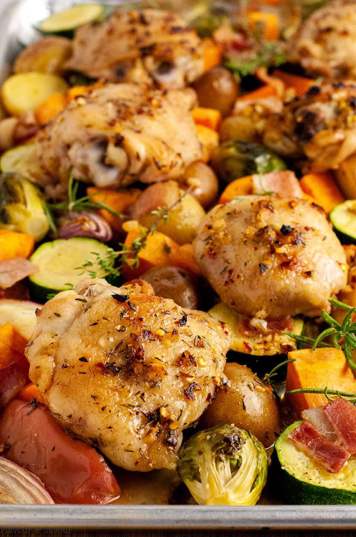 Sheet Pan Oven Roasted Chicken And Vegetables