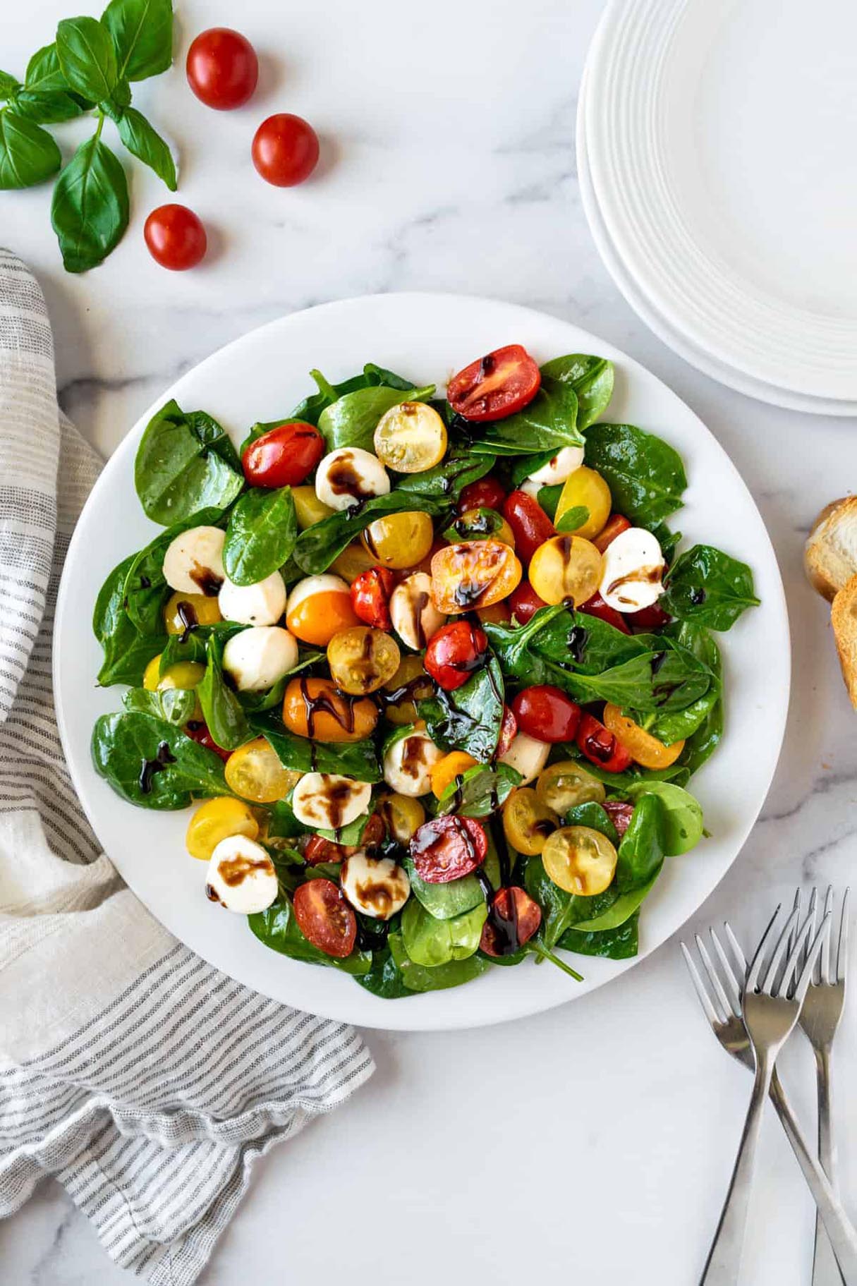 Spinach Caprese Salad