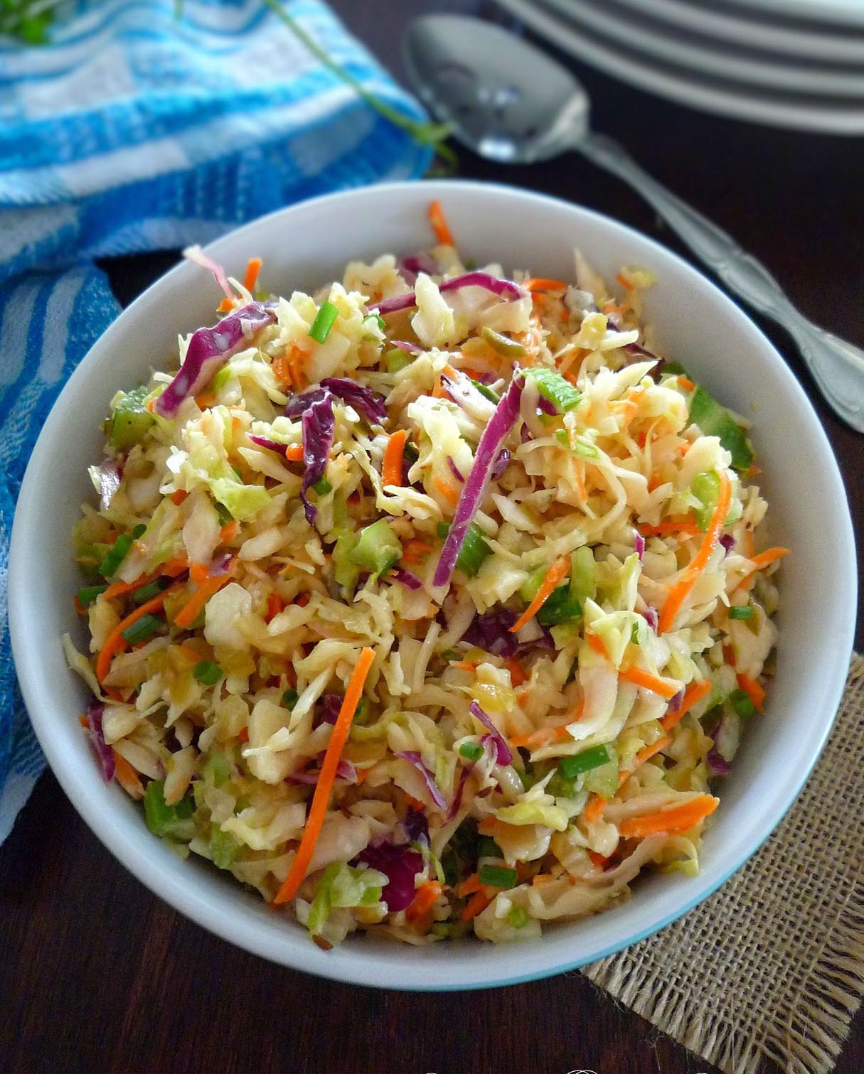 Traditional Creamy, Crunchy, Sweet and Tangy Southern Coleslaw Recipe