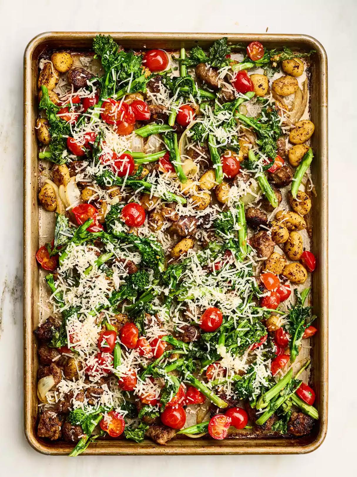 Try to Make at Home Sheet Pan Gnocchi With Sausage and Broccoli Rabe