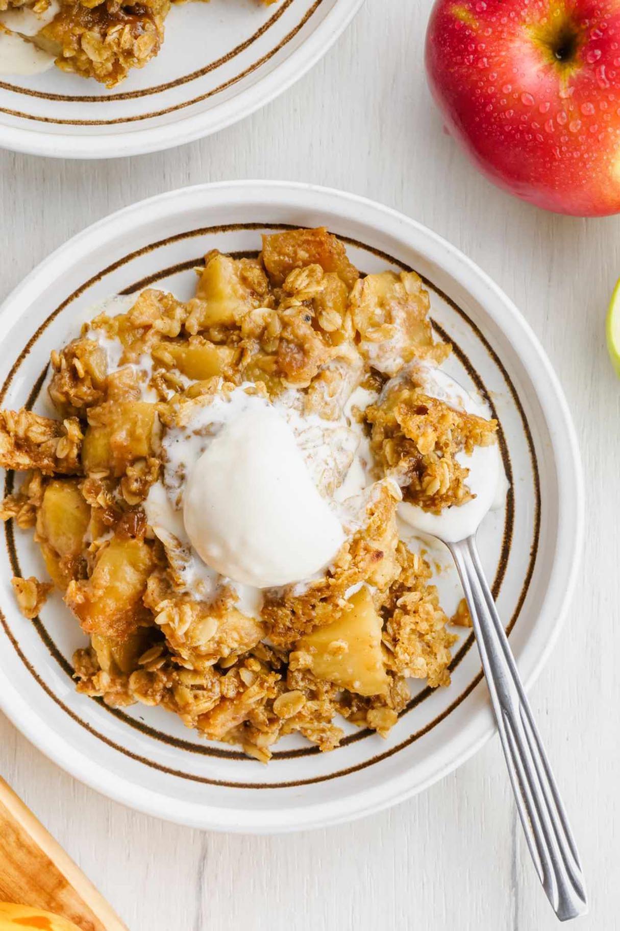 Gluten-free Apple Crisp (vegan, whole grain)