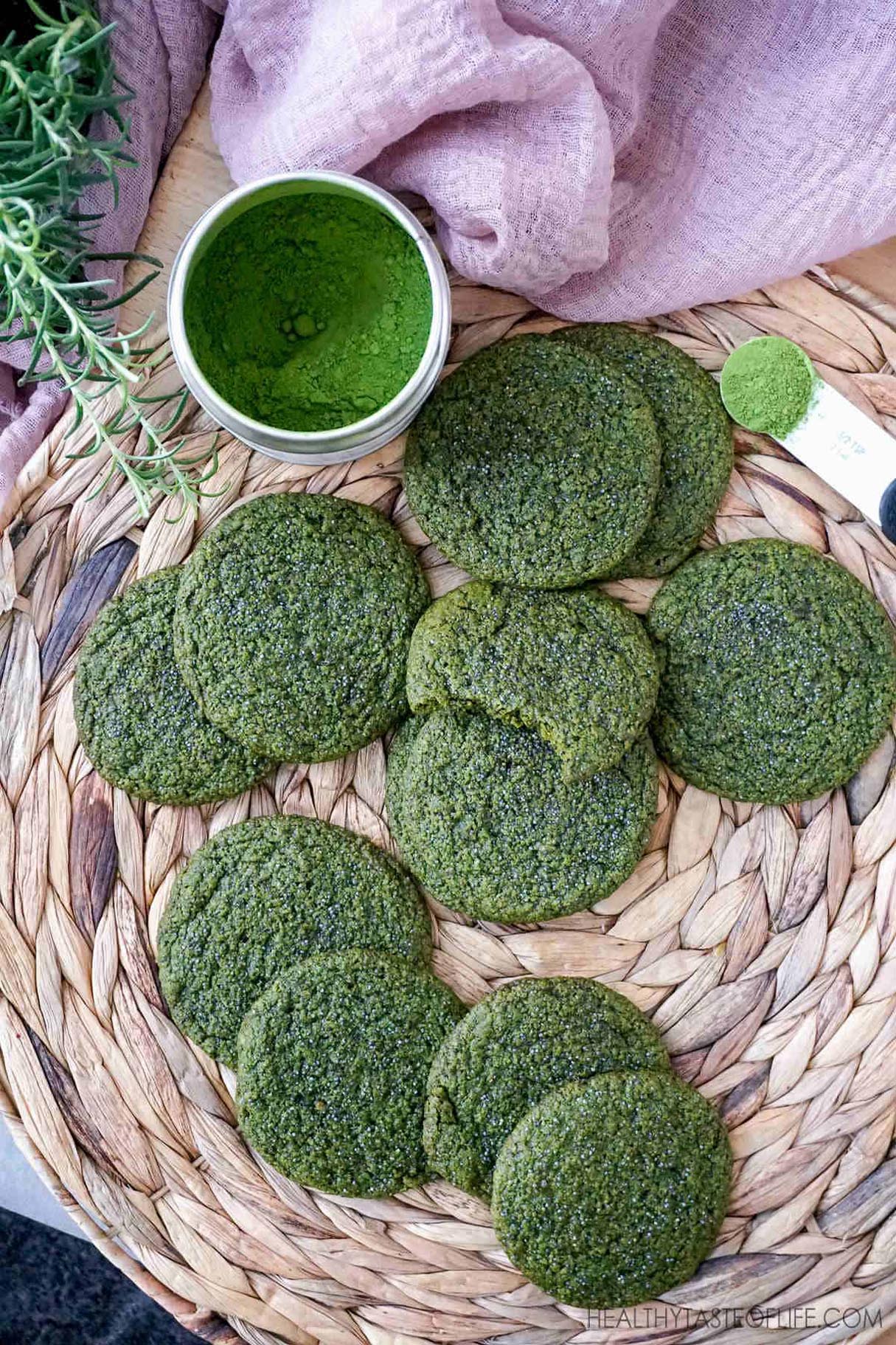 Healthier Matcha Cookies – Vegan, Gluten Free Matcha Sugar Cookies