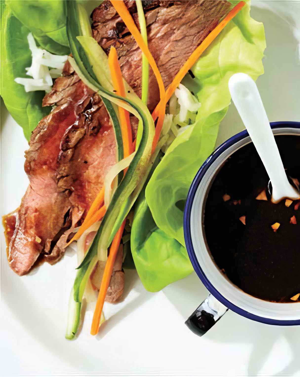 Leftover Steak and Lettuce Roll-ups