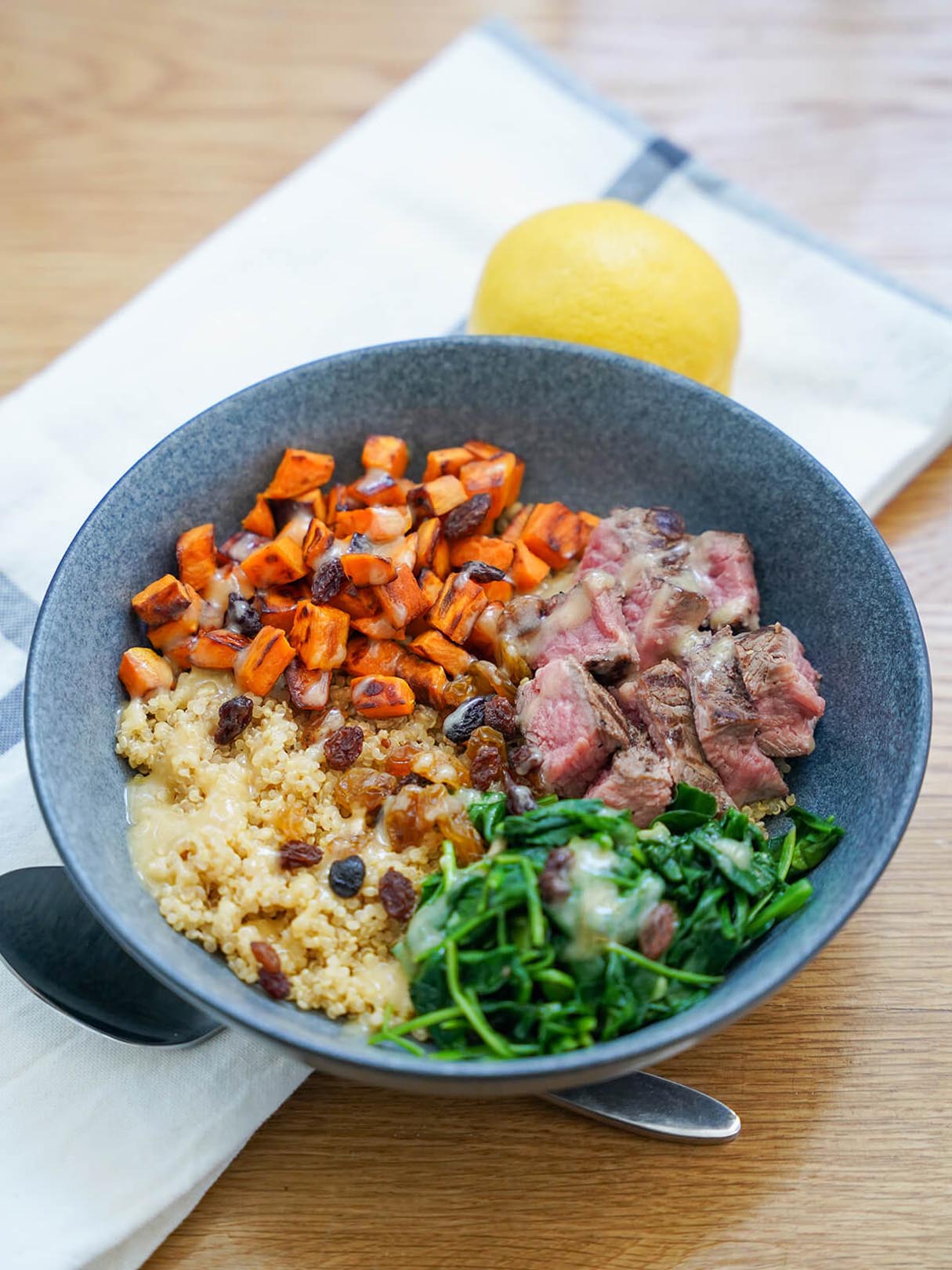 Leftover Steak and Quinoa Bowl
