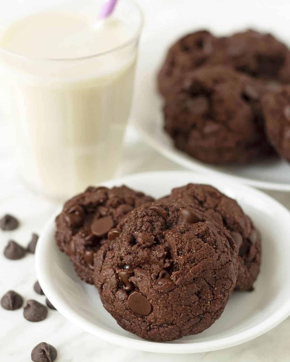 Vegan Double Chocolate Chip Cookies