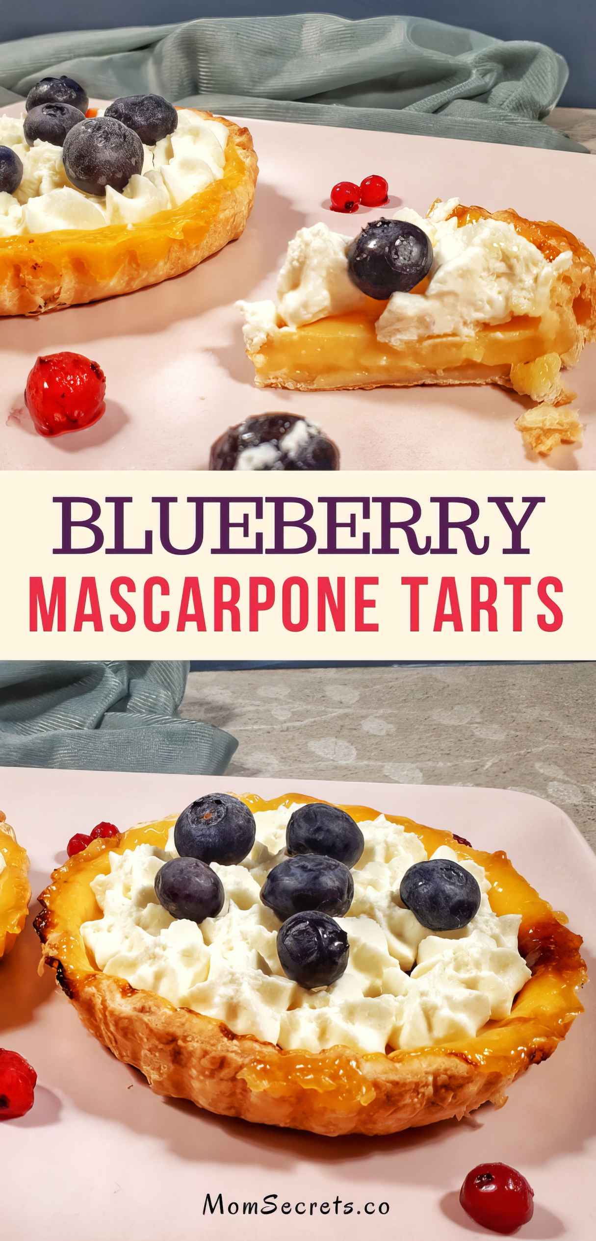 Blueberry Mascarpone Mini Tarts