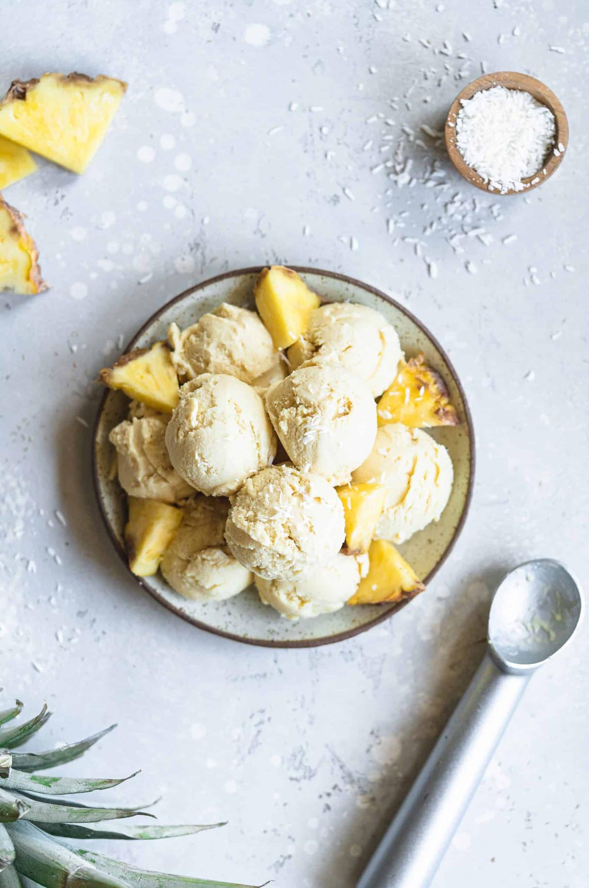 No-Churn Pineapple Ice Cream