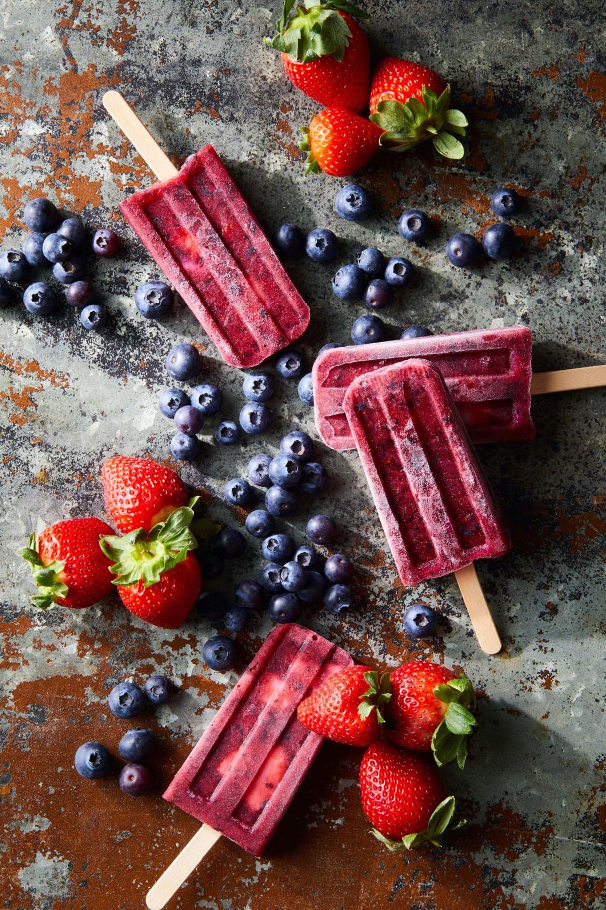 Raspberry Blueberry Popsicles