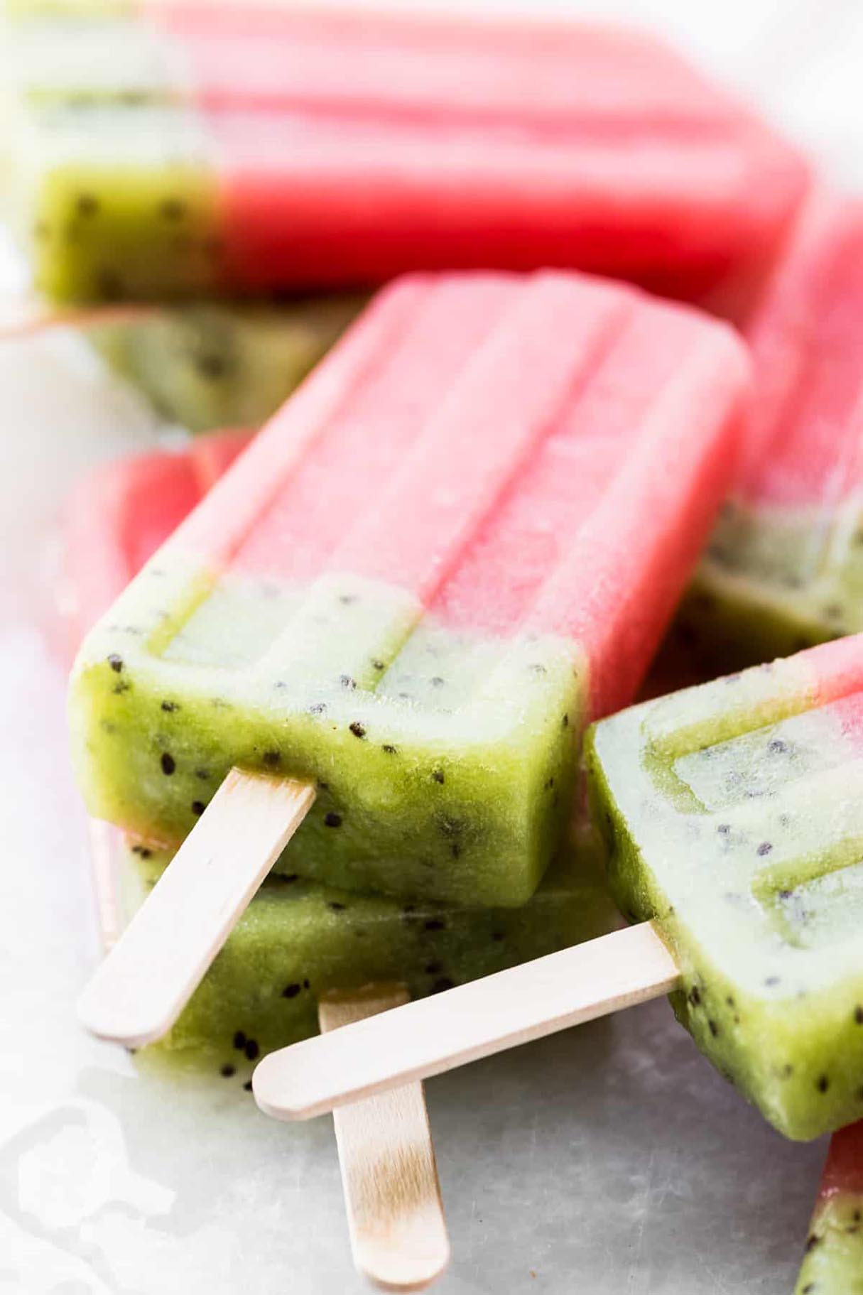 Watermelon Kiwi Popsicles
