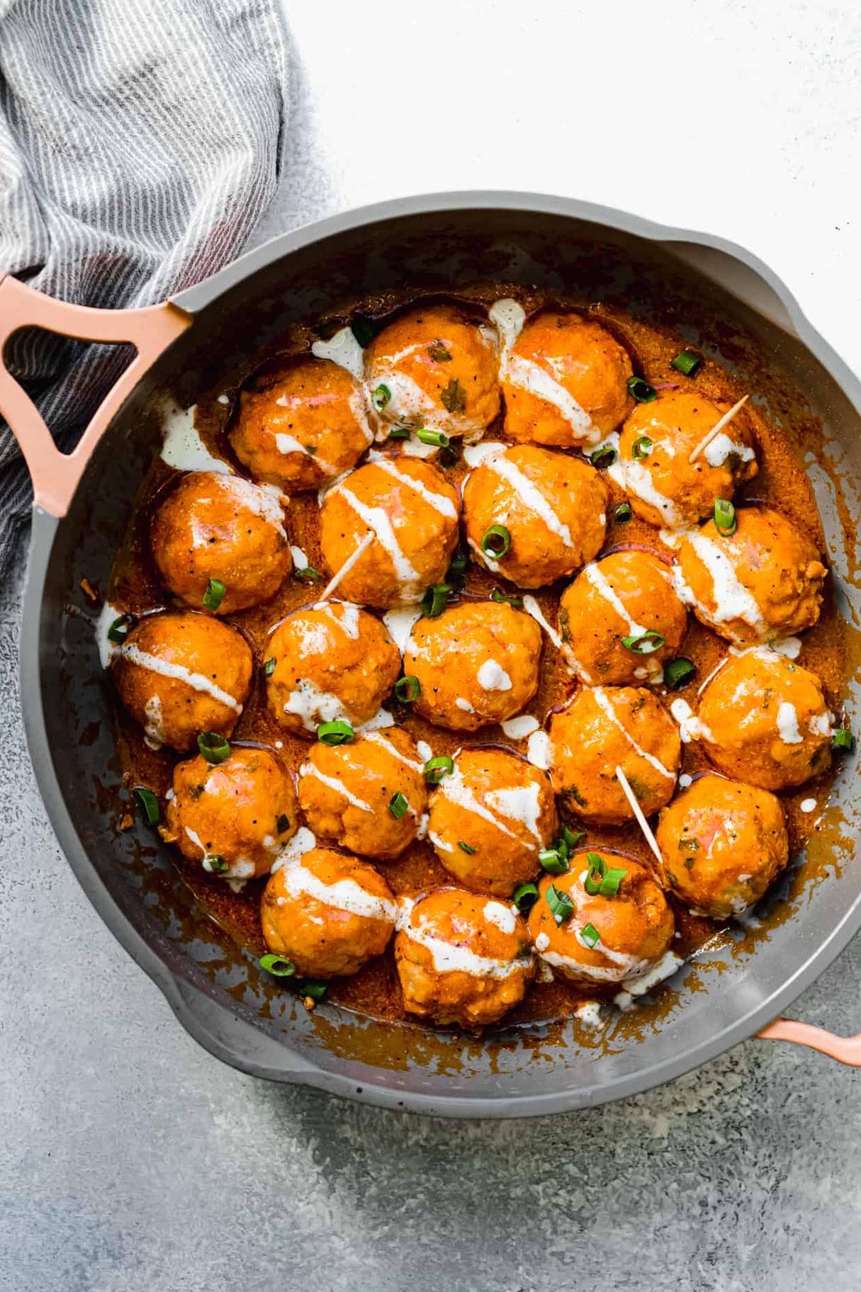 Whole30 Buffalo Chicken Meatballs (Keto & Paleo)