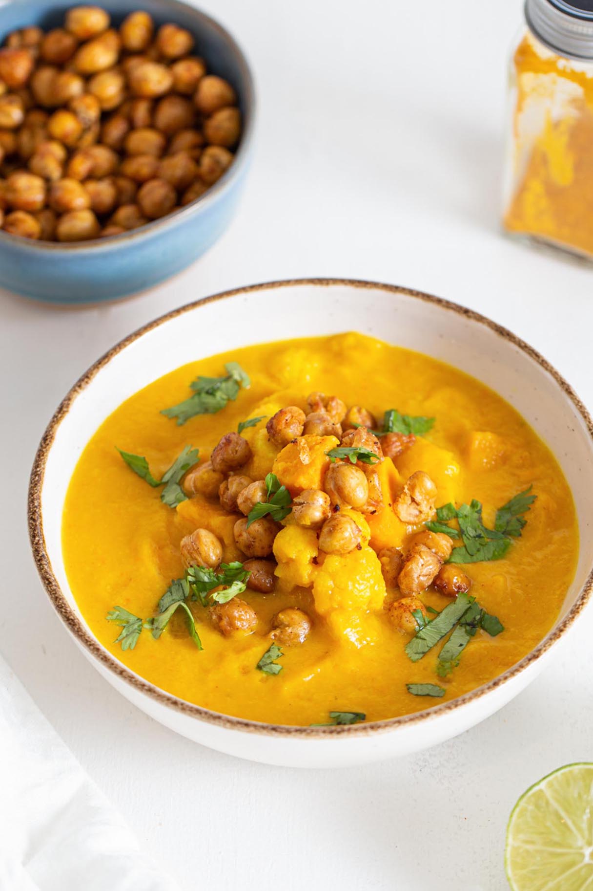 Cauliflower Sweet Potato Turmeric Soup