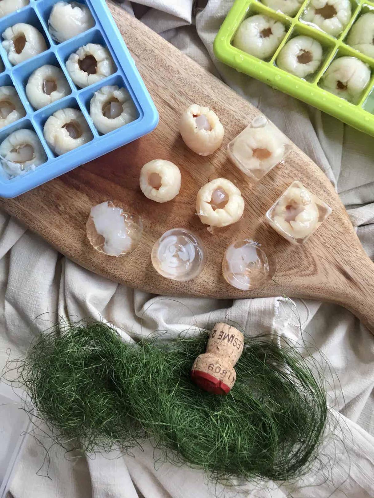 Champagne Lychee Konnyaku Jellies Recipe (Naturally Vegan) (GF)