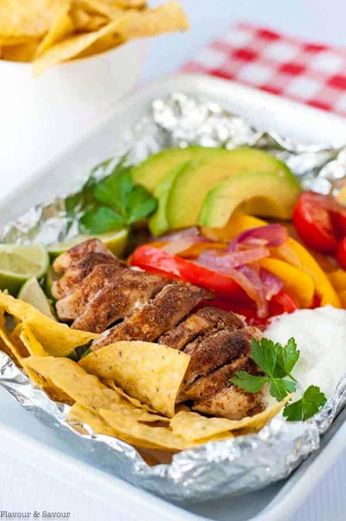 Chicken Fajita Foil Packets