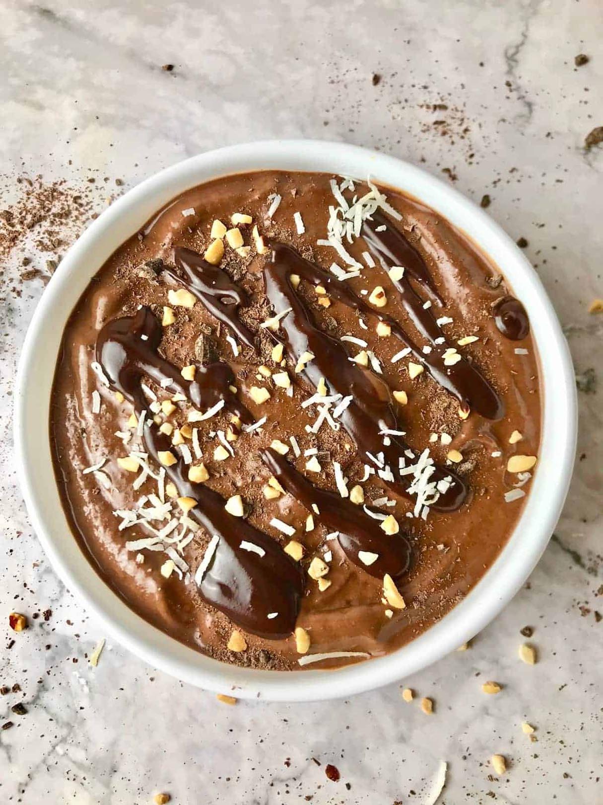 Chocolate Peanut Butter Smoothie Bowl