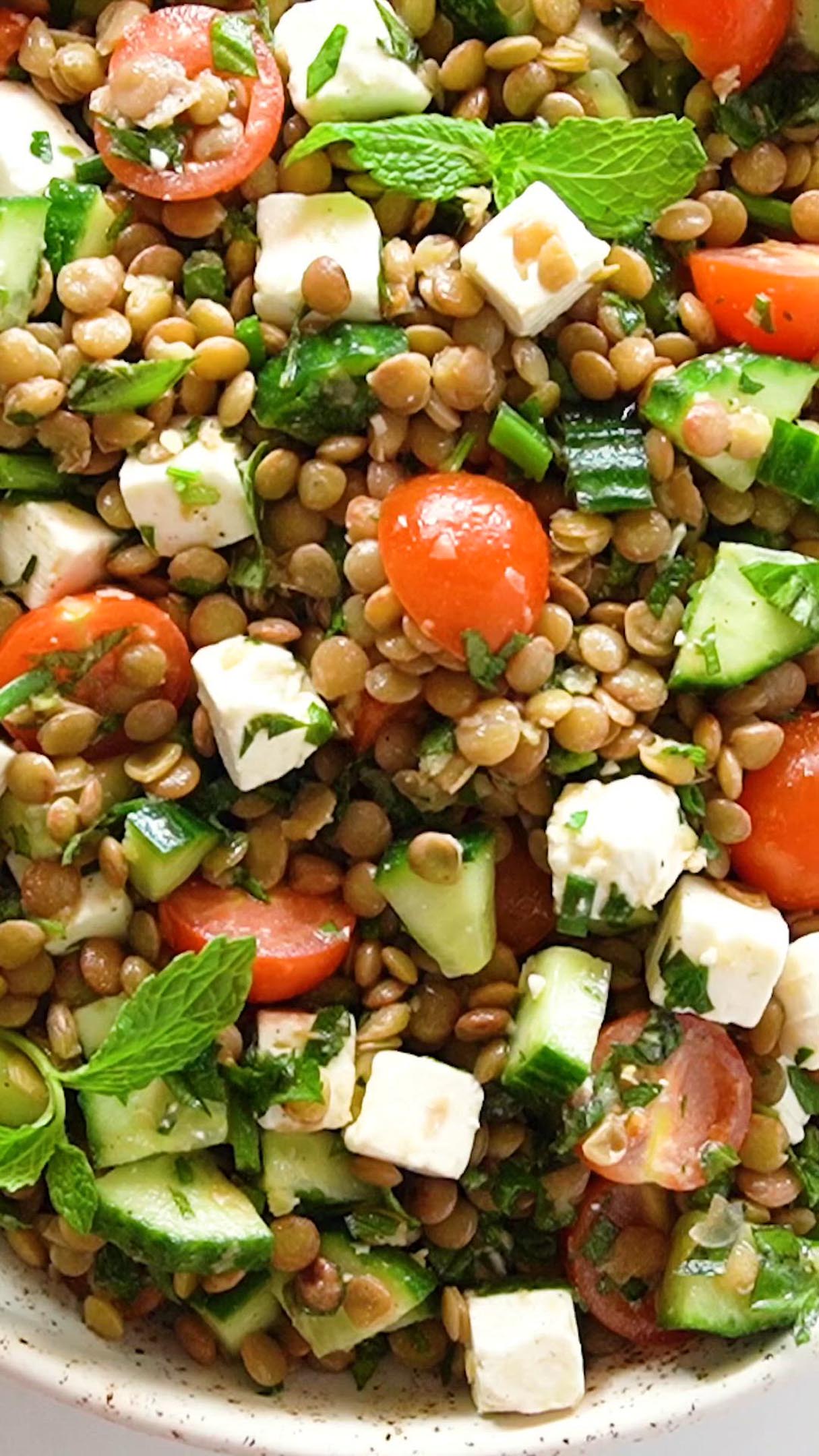 Healthy and Crunchy Lentil Salad for Light Lunch
