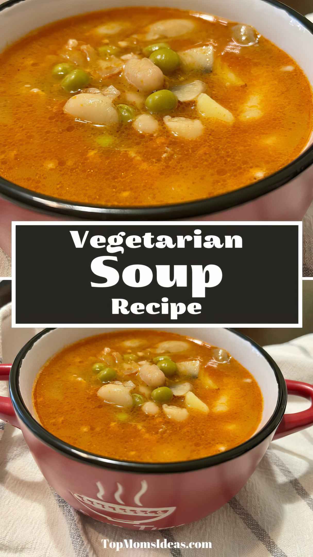 Vegan-friendly White Bean and Green Peas Soup