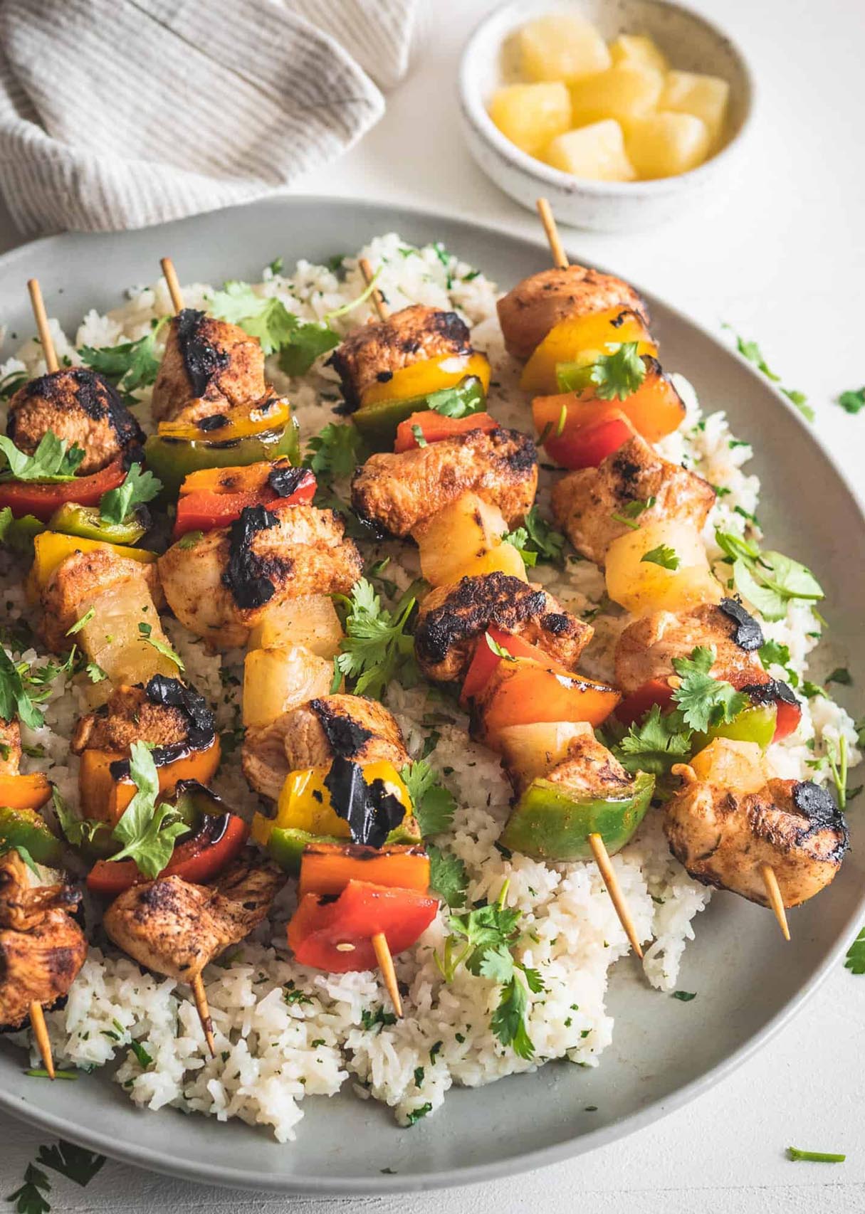 Grilled Chicken and Pineapple Skewers