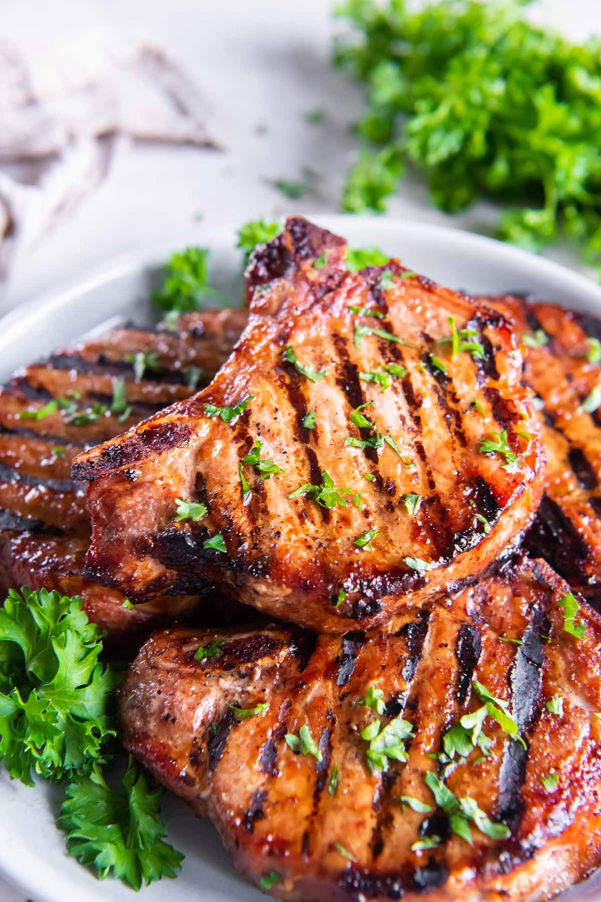 Grilled Pork Chops with BBQ Rub