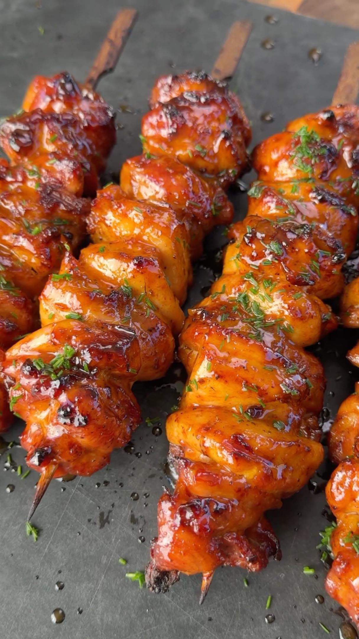 Honey BBQ Chicken Kabobs