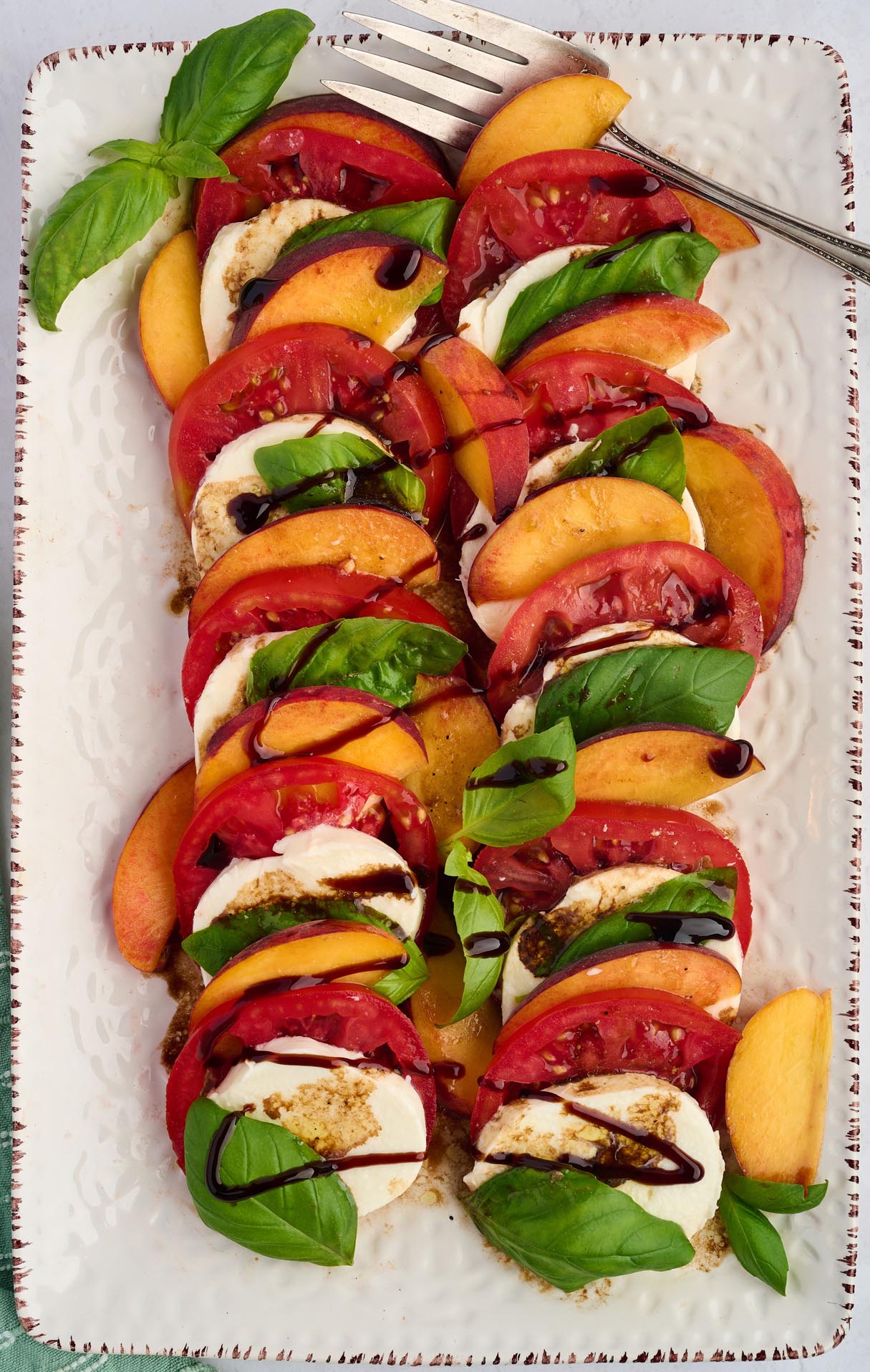 Tomato Peach Caprese Salad