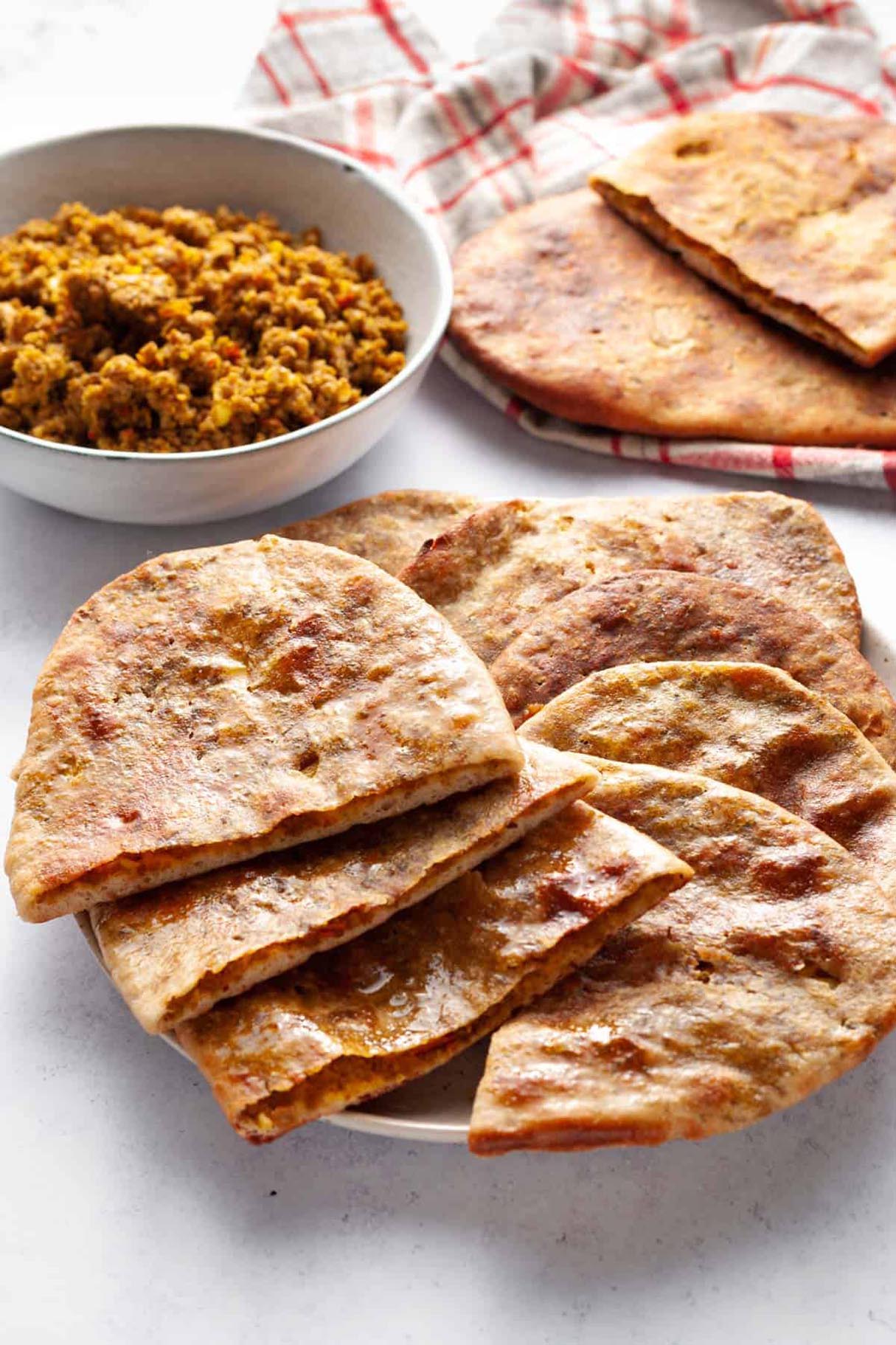 Baked Keema Naan Recipe