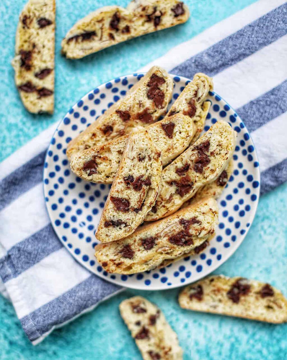 Chocolate Chip Almond Biscotti