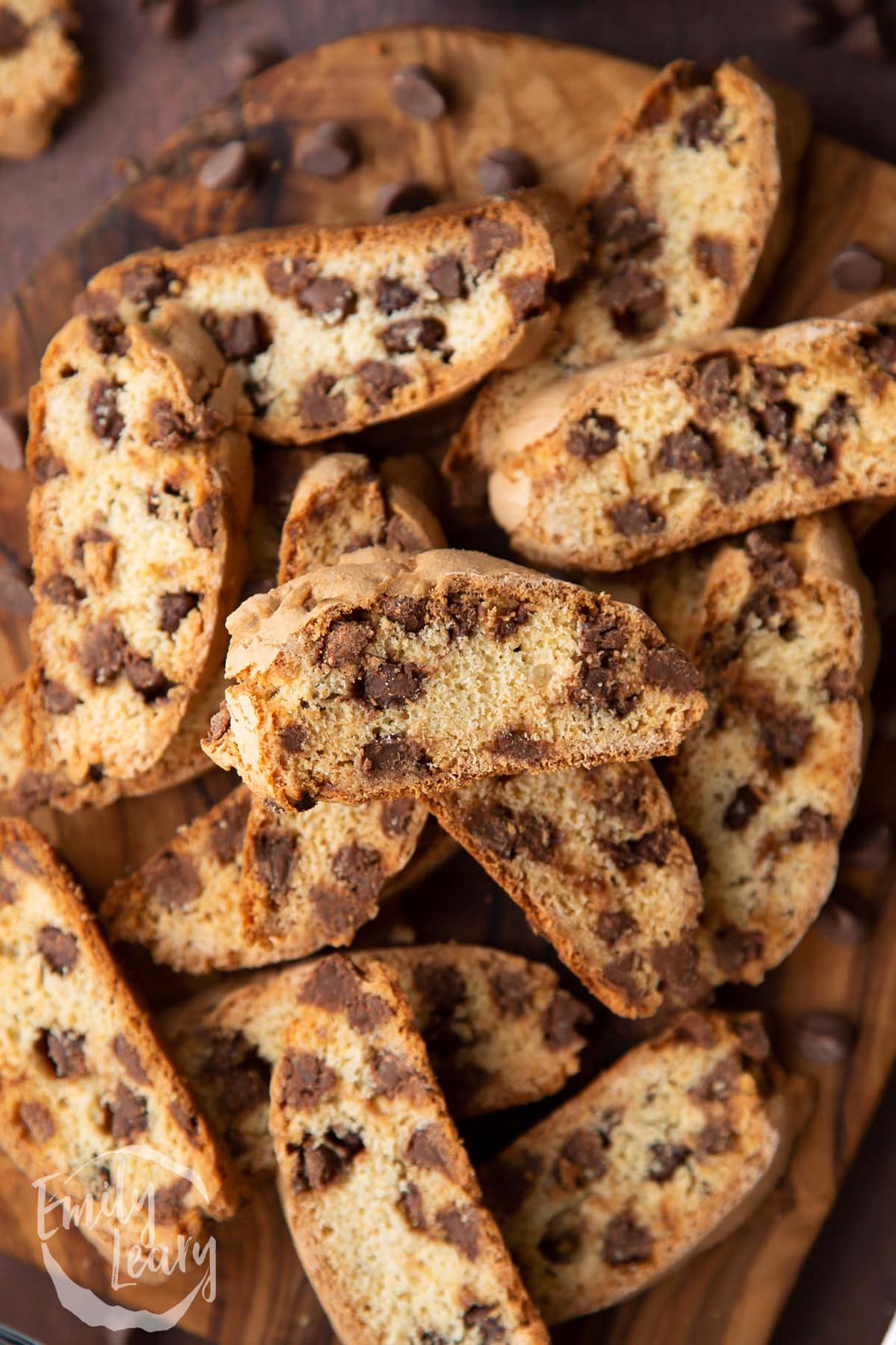 Chocolate Chip Teff Biscotti (Gluten-Free, Vegan)