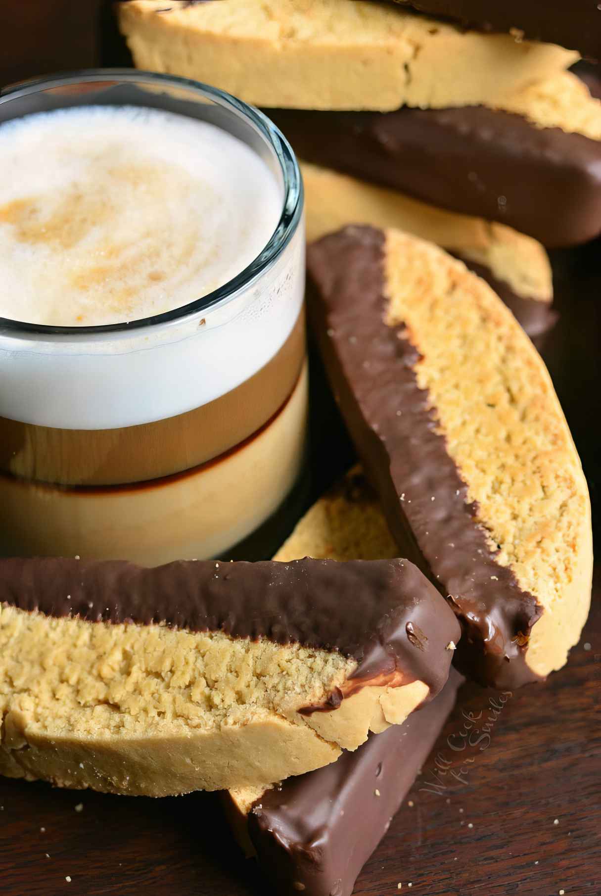 Dark Chocolate Cappuccino Biscotti