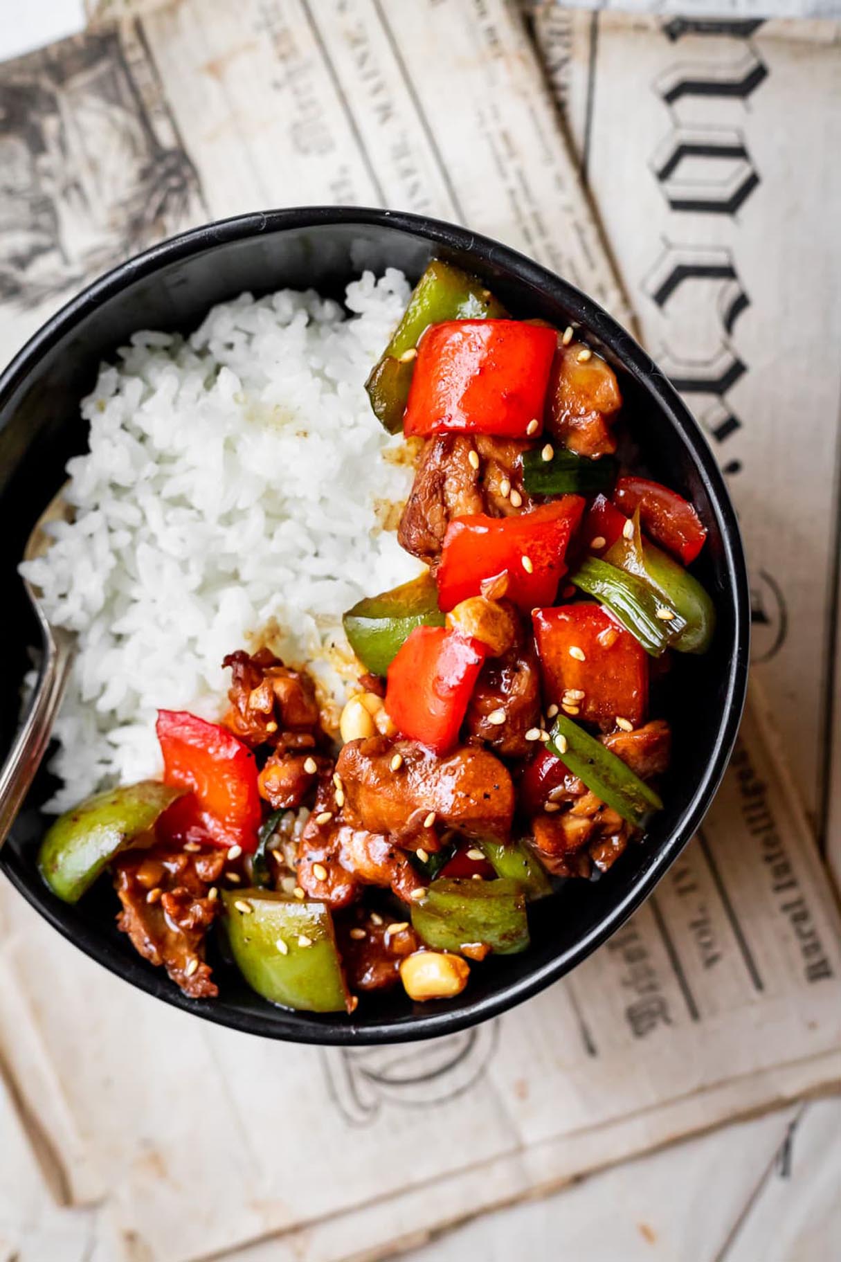 Easy Kung Pao Chicken (Make Fried Rice with this Main Dish!)