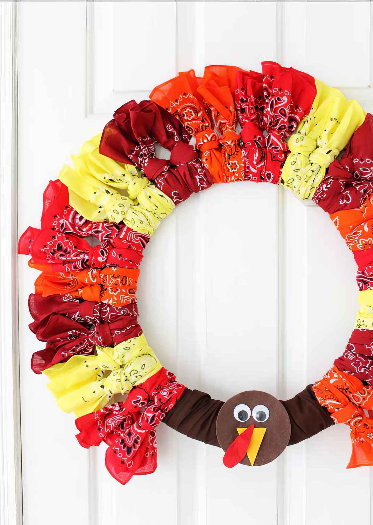 Easy Thanksgiving DIY Turkey Wreath