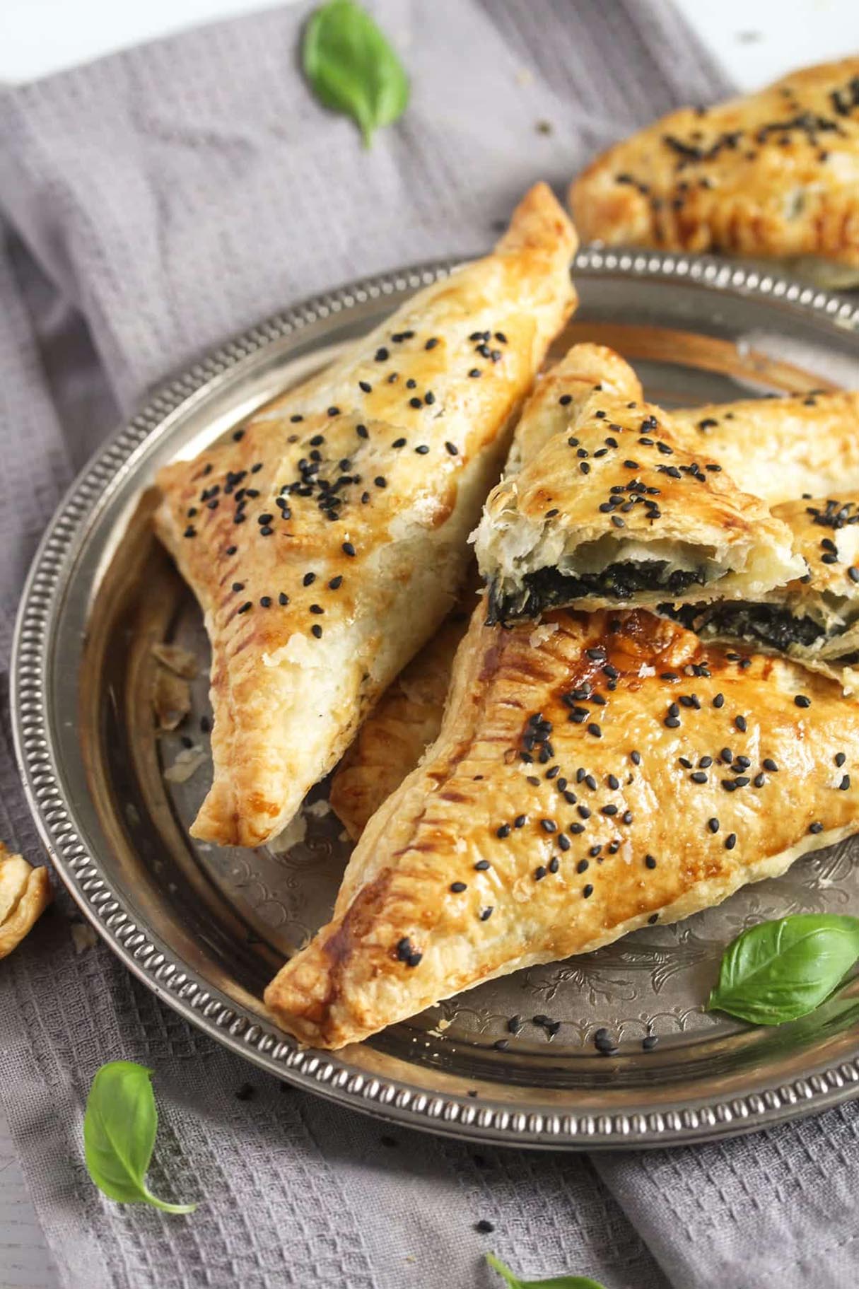 Feta and Spinach Triangles