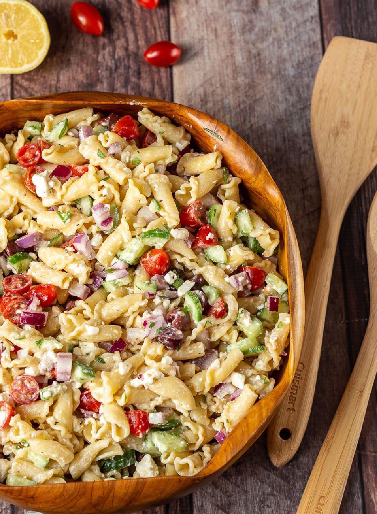 Greek Pasta Salad Recipe with Feta
