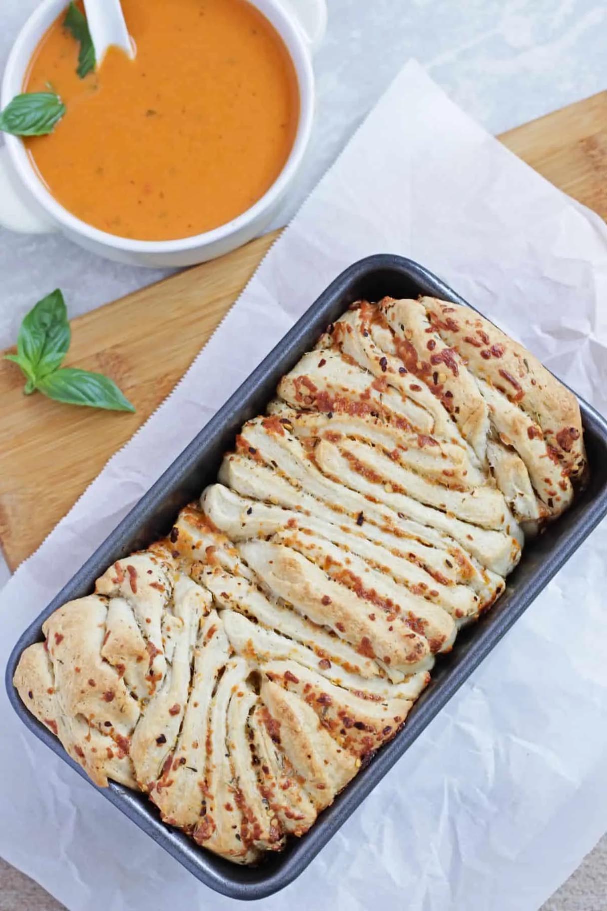 Herb and Cheese Pull Apart Bread