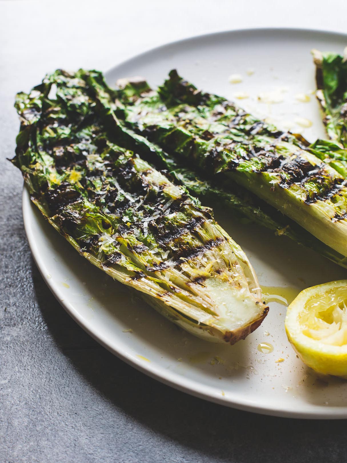 How to Grill Lettuce + Simple Italian Grilled Romaine Salad