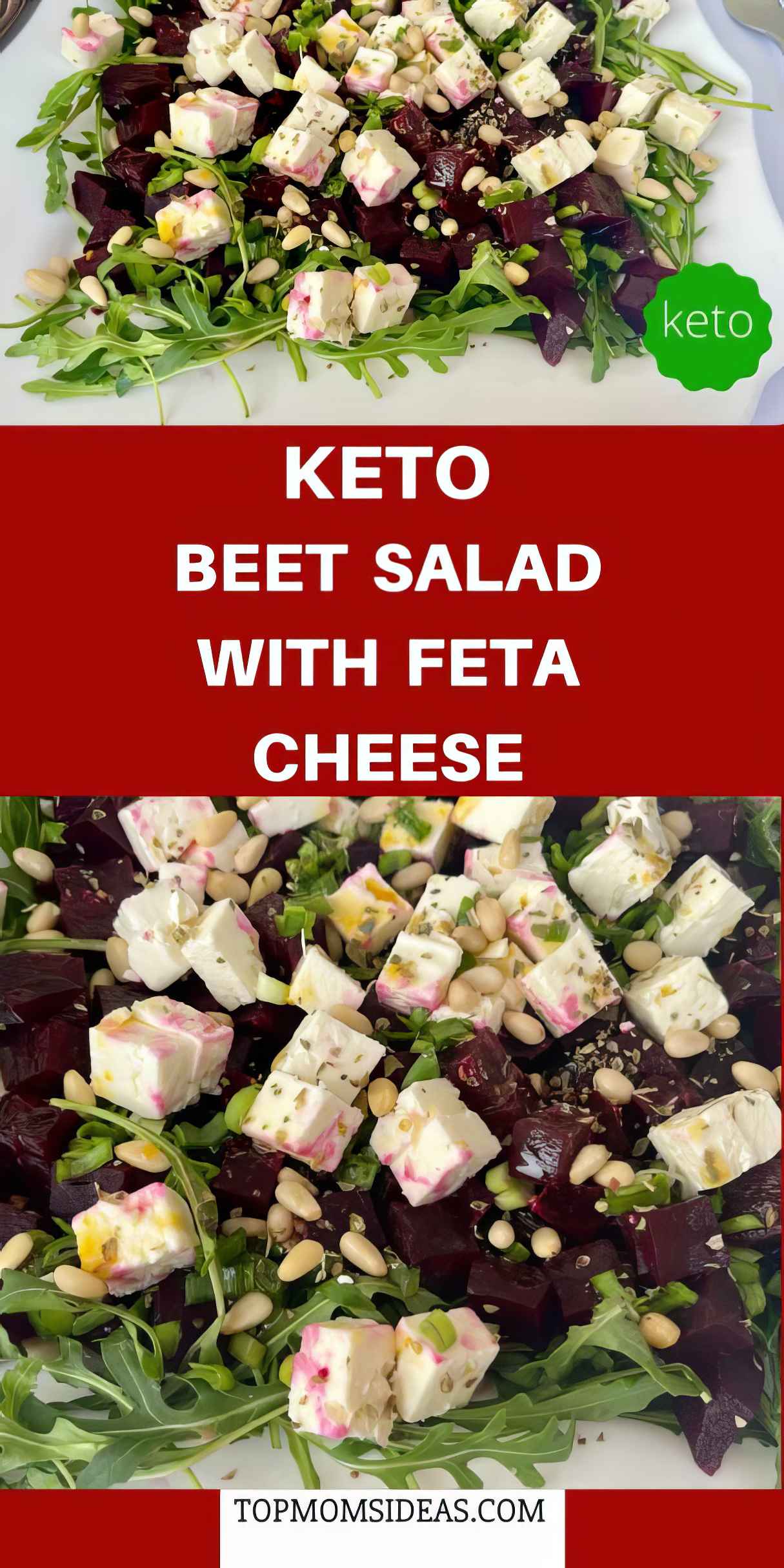 Keto Beet Salad with Feta Cheese